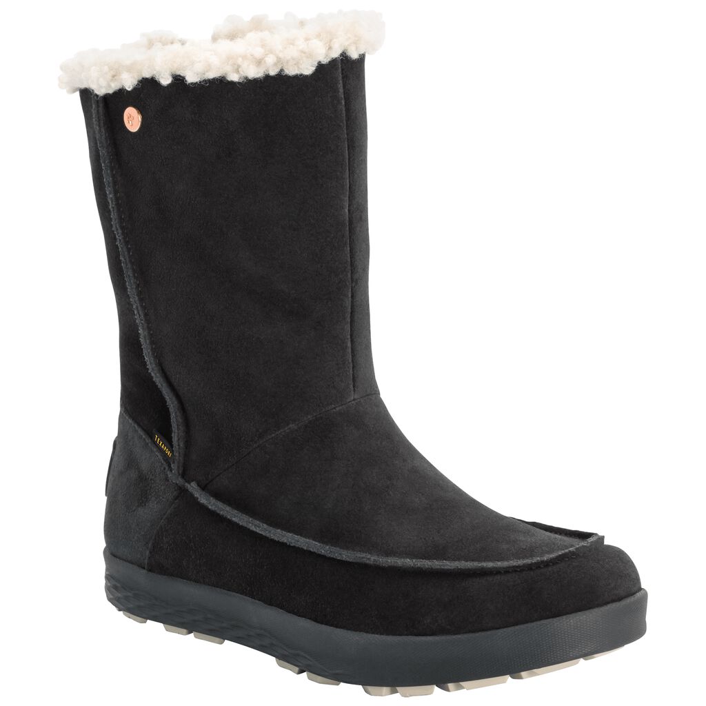 Jack Wolfskin AUCKLAND WT TEXAPORE μποτεσ χειμωνασ γυναικεια μαυρα/μπεζ | GR5888508